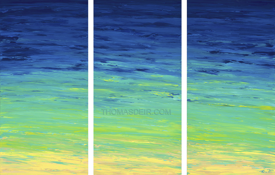 Triptych Abstract Hawaii Painting