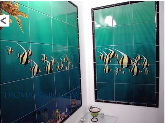 Bath Shower Tile Designs Tropical Fish Bathroom Remodel Ideas