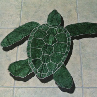 Hawaiian-Green-Sea-Turtle-Mosaic-Entry-Floor