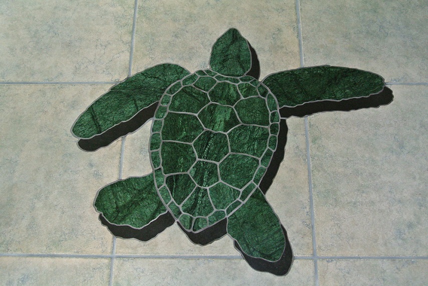 Hawaiian-Green-Sea-Turtle-Mosaic-Entry-Floor