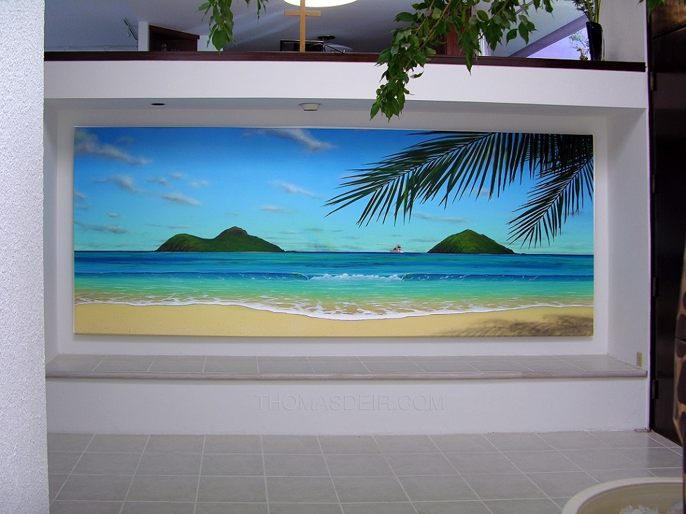 Tropical Beach Scene Paintings for Homes