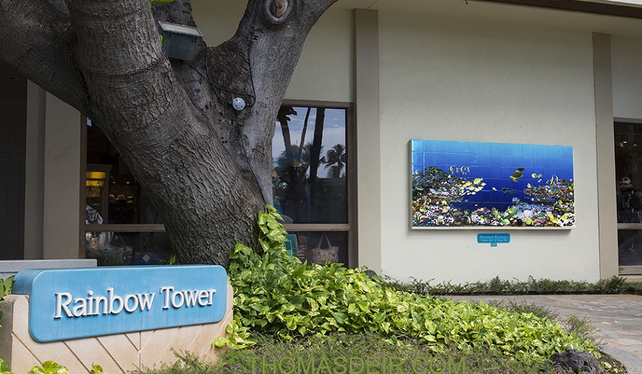 Tile Mural Hilton Hawiaiian Village Rainbow Tower