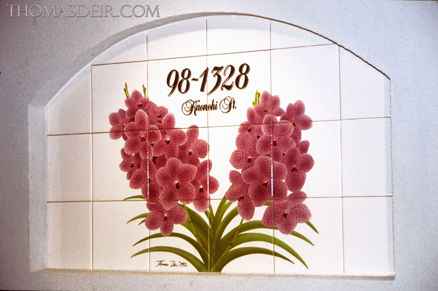 Vanda Orchid Address Entry Tile Art