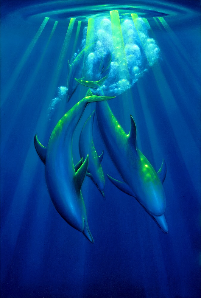 Dance of the Dolphins Painting c