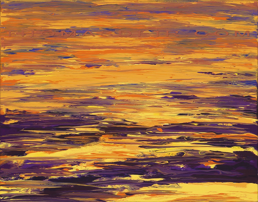 tropical sunset paintings